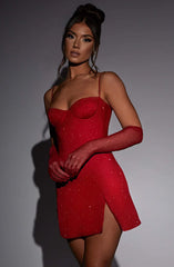 Pixie Glove - Red Sparkle