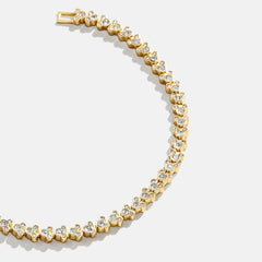 Mickey Mouse Disney Repeating Tennis Bracelet - Gold/Pavé