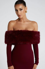 Vittoria Midi Dress - Wine
