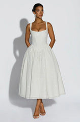 Vivienne Midi Dress - Ivory Sparkle