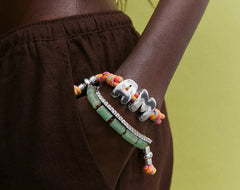 Knotty Initial Custom Bracelet - Vivid Multi Single Letter