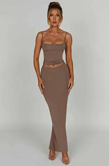 Yazmin Maxi Skirt - Mocha