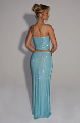 Hali Maxi Skirt - Aqua