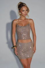 Nila Mini Skirt - Gold