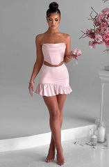 Maura Mini Skirt - Blush