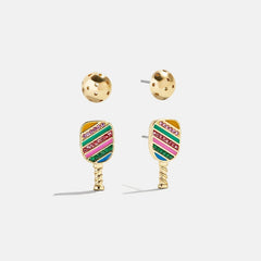 Paddles Up Earring Set - Pickleball