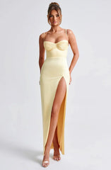 Alora Maxi Dress - Lemon