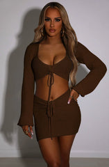 Leia Mini Skirt - Chocolate