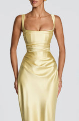 Calanthe Maxi Dress - Lemon
