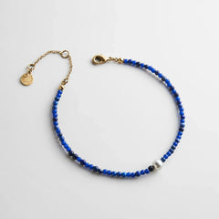 Kyanna Semi-Precious Waterproof Anklet - Lapis