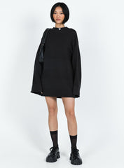 Cheyenne Knit Sweater Dress Black