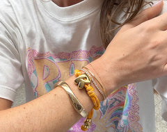 Knotty Initial Custom Bracelet - Marigold Single Letter