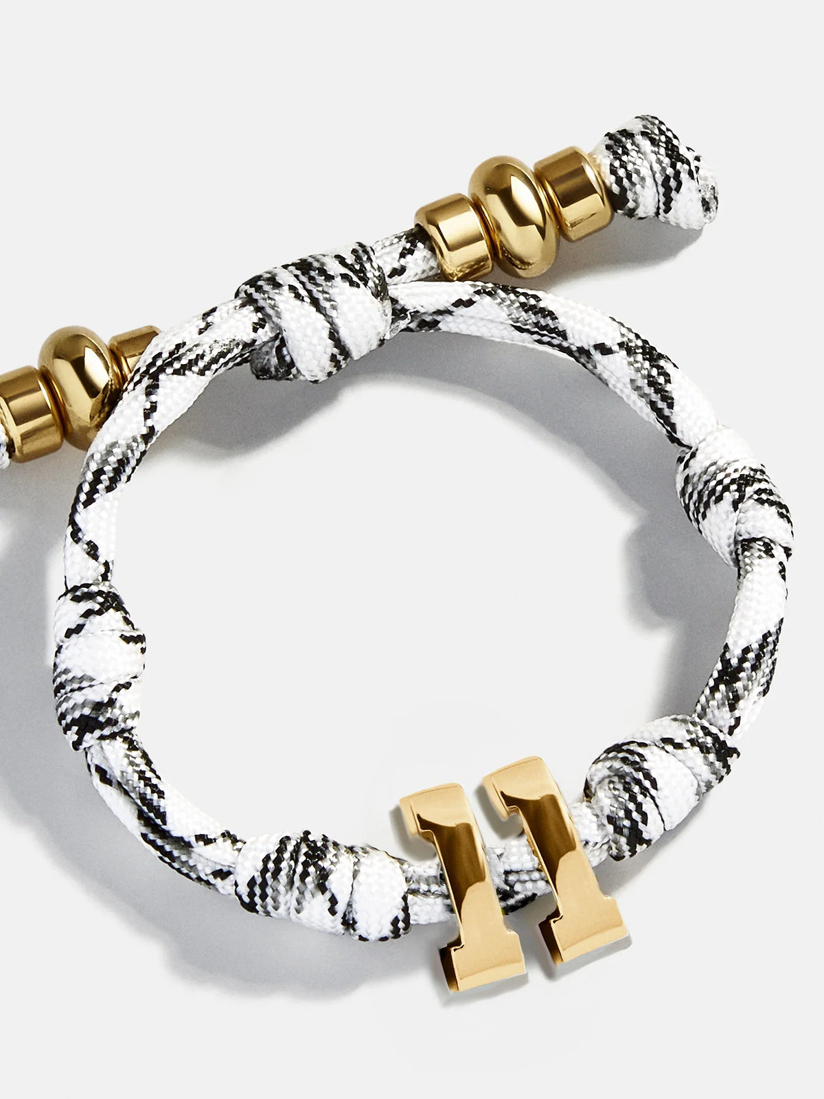 Knotty Varsity Number Custom Bracelet - Onyx/White Double Digit