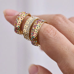 Lola Ring - Gold/Pavé