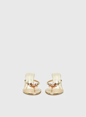 Billini Dalella Thong Heels Gold Metallic
