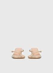 Veyla Square Toe Thong Heels Snake