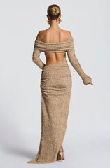 Adelphia Midi Dress - Beige