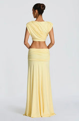 Paige Maxi Skirt - Lemon