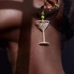 Pimento Memento Martini Earrings - Martini