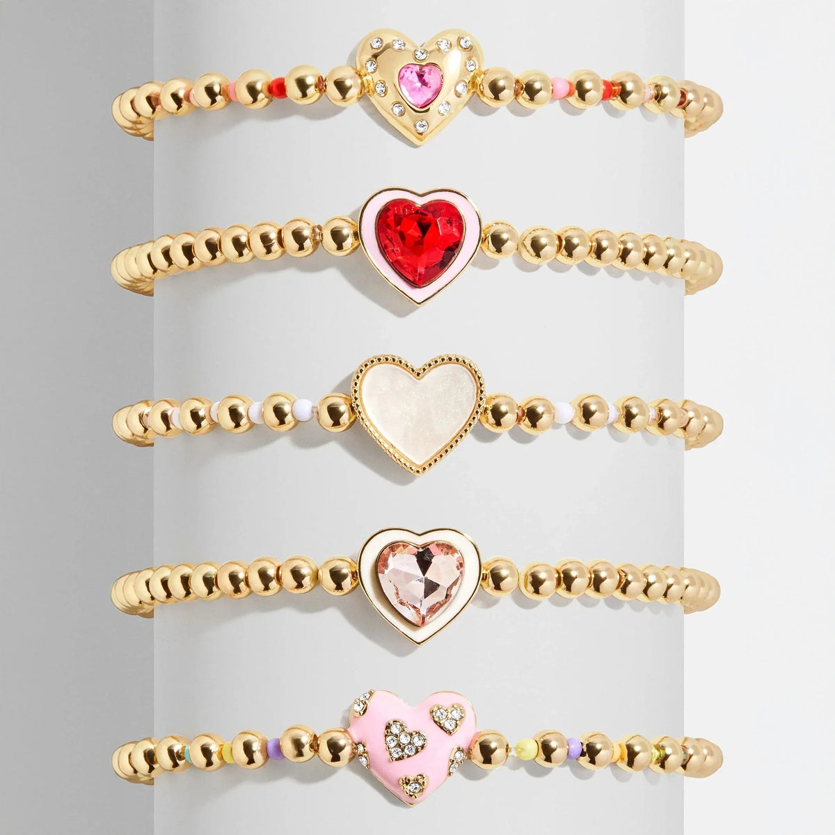 Love Stack Kids' Heart Bracelet Set - Heart