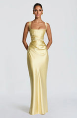 Calanthe Maxi Dress - Lemon