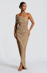Laverna Midi Dress - Beige